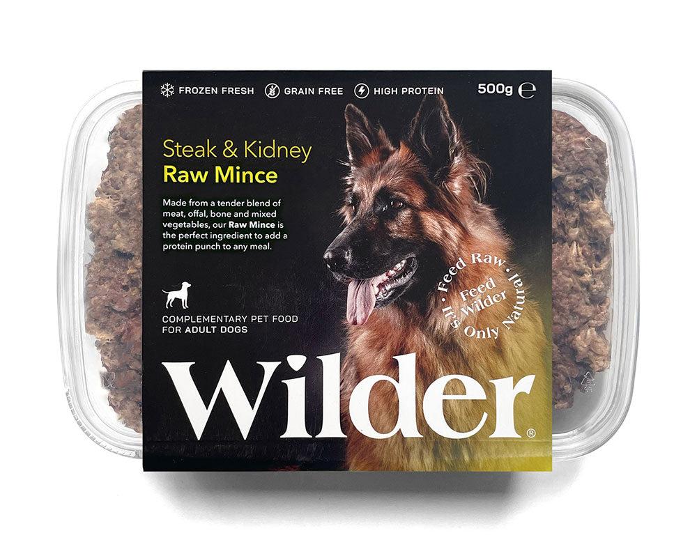 Wilder Steak and Kidney Raw Mince 500g Pack Top View