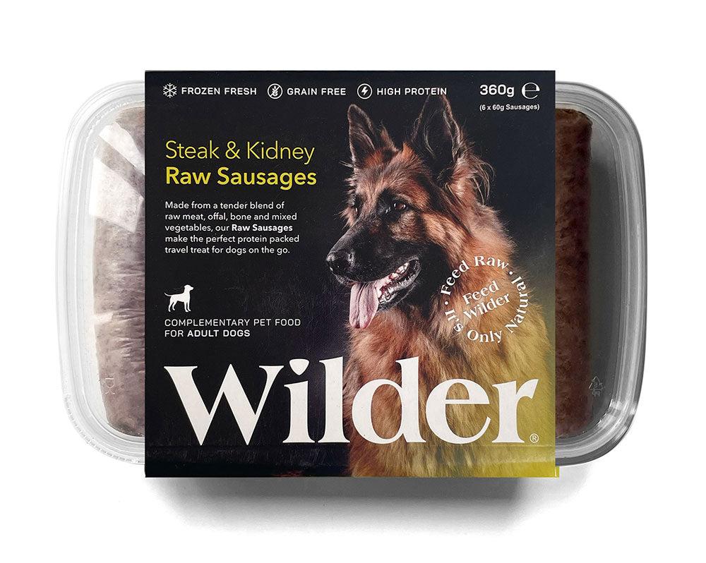 Wilder Steak and Kidney raw sausages